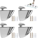 Supports r�glables pour tablettes en verre, 3 � 20 mm, pour panneaux verre / bois.