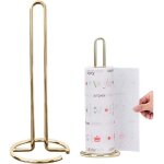 Support de rouleau de papier, porte - rouleau de cuisine portable en acier inoxydable or porte rouleaux ...