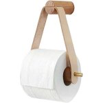 Support de rouleau de papier toilette, style campagnard, en bois � fixation murale, support de rouleau ...