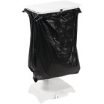 Support pour sac poubelle en acier blanc - jantex