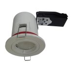 Miidex lighting - support de spot bbc rt2012 rond blanc fixe Ø88mm + douille gu10 ® blanc Miidex lighting - support de spot bbc rt2012 rond blanc fixe Ø88mm + douille gu10 ® blanc