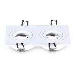 Support de spot double orientable miidex lighting� blanc