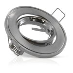 Support de spot rond orientable alu bross� �86mm � lamelle miidex lighting� alu - brosse