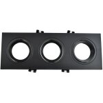 Support de spot triple orientable pour ampoules gu10 / mr16 - - noir