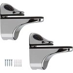 Support de tablette en verre r�glable en 2 parties, support pour �tag�res en bois / verre d'une �paisseur ...