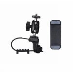 Support de t�l�phone, fixation par c�ble m�tallique � 360 degr�s + pince pour t�l�phone, adapt� aux v�los ...