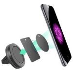Support t�l�phone magn�tique voiture ? fixation grille d'a�ration universelle