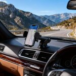 Support t�l�phone voiture bras long ventouse puissante fermeture triangulaire - rotation 360� - compatible ...