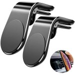 Support t�l�phone voiture magn�tique, 2 pi�ces porte telephone socles voiture aimant voiture sur grille ...