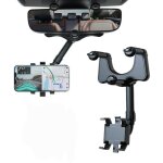 Support de t�l�phone de voiture pour r�troviseur, auto support t�l�phone voiture rotatif et r�tractable ...