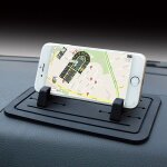 Support de tlphone de voiture en silicone avec tapis antidrapant, fixation pour tableau de bord, compatible ...