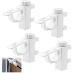 Support tringle rideaux sans percage, 4 pi�ces support ri - deau sans percage, tringle rideau dressing, ...