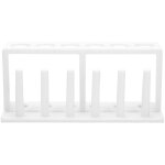 Support pour tubes � essai en plastique blanc, 6 trous et 6 colonnes - fournitures de laboratoire