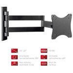 Support tv fonestar vesa 75 / 100 noir pivotant, pour �crans plats de 13 � 27 pouces, noir.