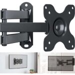Support tv mural fixation support mural ecran pc orientable et inclinable universel pour moniteur et ...