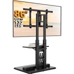 Support tv sur pied pour t�l�viseurs de 32 - 86  jusqu'� 60 kg, pied tv haut avec panneau perfor� et ...