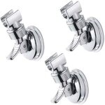 Support � ventouse pour pomme de douche amovible et r�glable, r�utilisable, aucun per�age requis pour ...