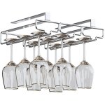 Support verre suspendu , porte verres  vin en mtal , rangement verre installation sous meuble , pour ...