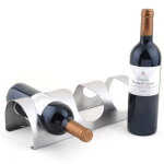 Support � vin mural 4 bouteilles, �tag�re de rangement pour bouteille de vin en acier inoxydable porte ...