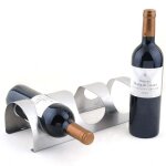 Support � vin mural 4 bouteilles, �tag�re de rangement pour bouteille de vin en acier inoxydable porte ...