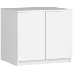 Surmeuble pour armoire akord s60 blanc 60 cm 2 portes faade blanche 2 tagres 60x51x55 cm