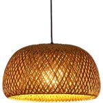 Suspension bohme en rotin de 30, 5 cm, plafonnier avec cordon e27, luminaire suspendu, lustre en bambou ...