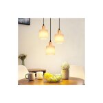 Suspension en bois lampe de table � manger vintage - lampe � suspension de table � manger e14 suspension ...