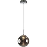 Suspension boule de verre euone avec franges en cristal