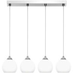 Suspension chrom�e avec abat - jour blanc moka silver 13 - 671