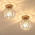 Suspension cristal led e27 plafonnier salon moderne, luminaire lampe suspendue cuisine, plafonnier chambre, ...