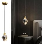 Suspension en cristal moderne, suspension en cristal led 3 couleurs, pour lot de cuisine chambre salon ...