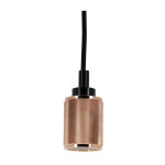 Suspension � douille en aluminium, finition pointes de diamant cuivr�es ros�es, culot e27 - sdv03ep - ...