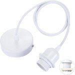 Suspension e27 avec bague � vis, c�ble r�glable jusqu'� 100 cm, diffuseur, compatible avec les abat - ...