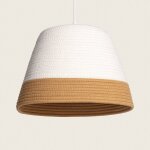Suspension fibres naturelles begonia blanc