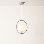 Suspension globe en verre  kate  - e27 - chrom�