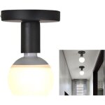 Suspension industrielle r�tro en m�tal, mini plafonnier moderne et cr�atif en fer forg� (noir) - (ampoule ...
