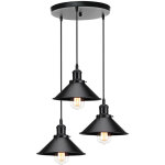 Suspension industrielle vintage luminaire en m�tal fer , r�tro lustre lampe plafonnier corde ajustable ...