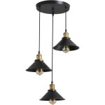 Suspension industrielle vintage luminaire en mtal fer , rtro lustre lampe plafonnier corde ajustable ...