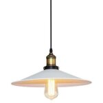 Suspension industrielle vintage rétro lustre abat - jour lampe de plafond luminaire, 26cm blanc Suspension industrielle vintage rétro lustre abat - jour lampe de plafond luminaire, 26cm blanc