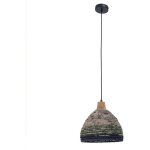 Forlight - korg lampara colgante con pantalla de cuerda natural para bombilla e27