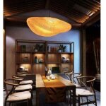 Suspension lampe pendentif tissage vintage lampe bambou et rotin naturel tiss� suspendu creative nostalgique ...