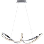 Suspension lampe de salon lampe de salle  manger lampe de cuisine plafonnier, mtal chrome cristal incurv, ...