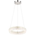 Suspension lampe suspendue plafonnier led chrom�e dimmable t�l�commande h 120 cm