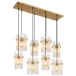 Globo - suspension lampe suspendue plafonnier lampe de salle à manger verre doré 8 lampes Globo - suspension lampe suspendue plafonnier lampe de salle à manger verre doré 8 lampes