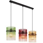 Suspension lampe suspendue salle à manger lumière verre plafonnier à 3 lampes l 80 cm Suspension lampe suspendue salle à manger lumière verre plafonnier à 3 lampes l 80 cm