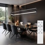 Suspension lampe de table � manger dimmable avec t�l�commande led suspension salon, 43w 1500lm blanc ...