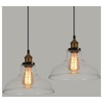 Suspension luminaire industrielle moderne plafonniers lustre verre mtal lampe suspensions rglable 20cm ...