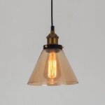 Suspension luminaire industrielle vintage plafonniers lustre edison lampe suspensions verre ambre a