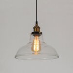 Suspension luminaire industrielle moderne plafonniers lustre verre m�tal lampe suspensions r�glable �20cm ...