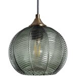 Sweeek - suspension luminaire métal et verre effet cristal romane vert ø 20cm Sweeek - suspension luminaire métal et verre effet cristal romane vert ø 20cm